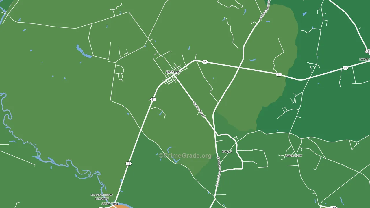 28421, NC Map of Drug-Related Crime Rates