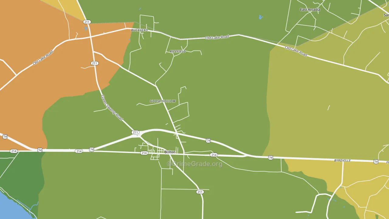 28423, NC Map of Drug-Related Crime Rates