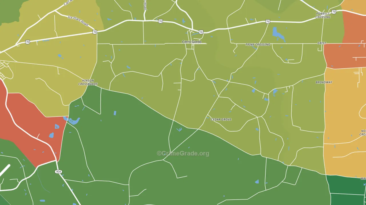 28430, NC Map of Drug-Related Crime Rates
