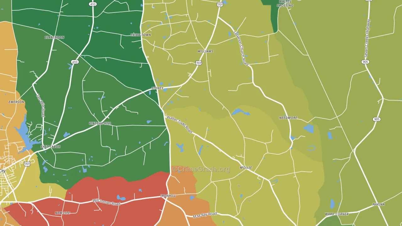 28432, NC Map of Drug-Related Crime Rates