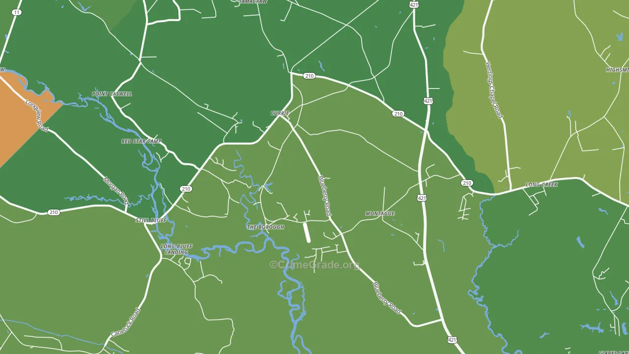 28435, NC Map of Drug-Related Crime Rates