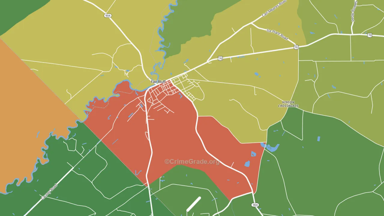 28439, NC Map of Drug-Related Crime Rates