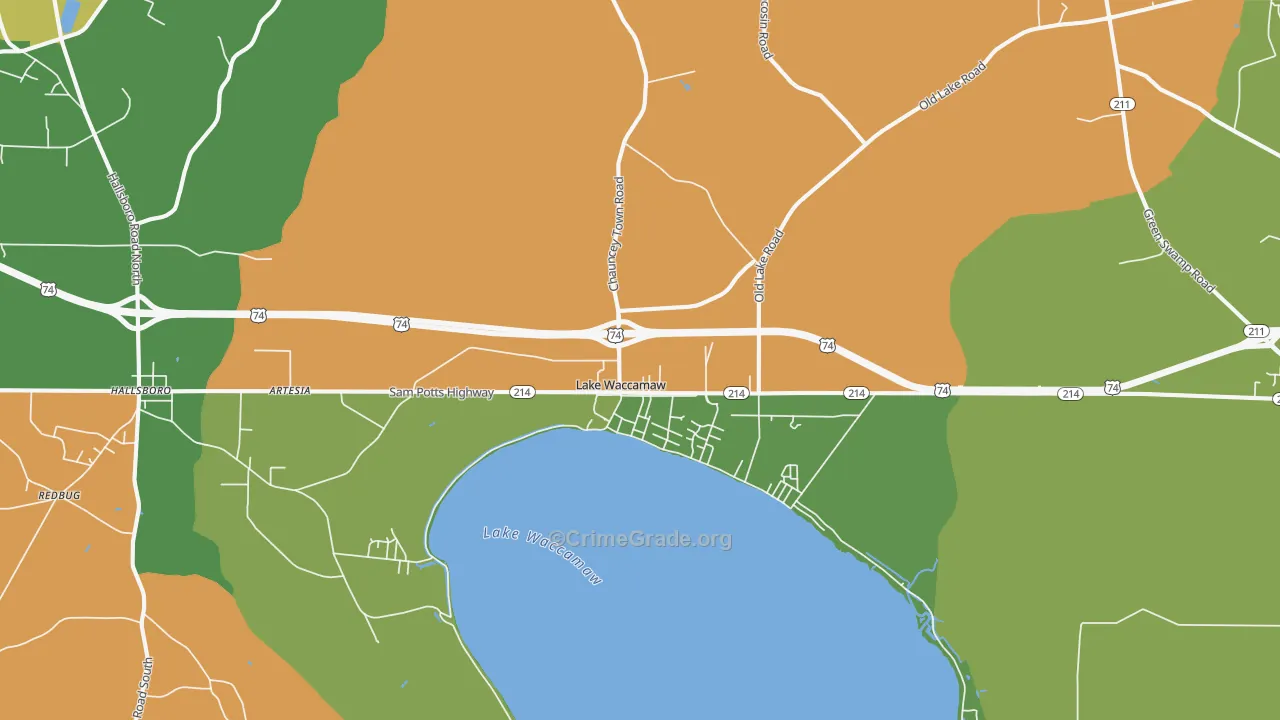 28450, NC Map of Drug-Related Crime Rates