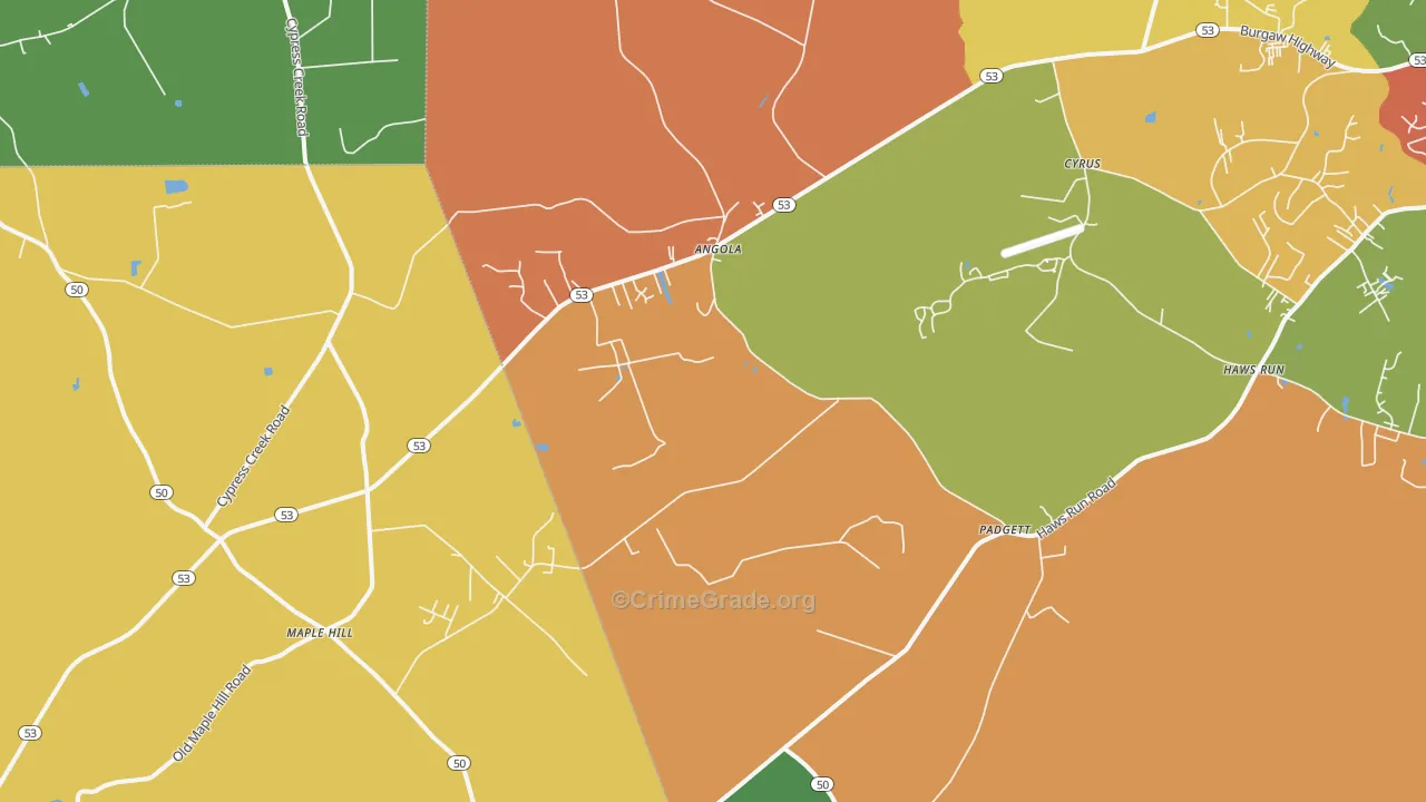 28454, NC Map of Drug-Related Crime Rates