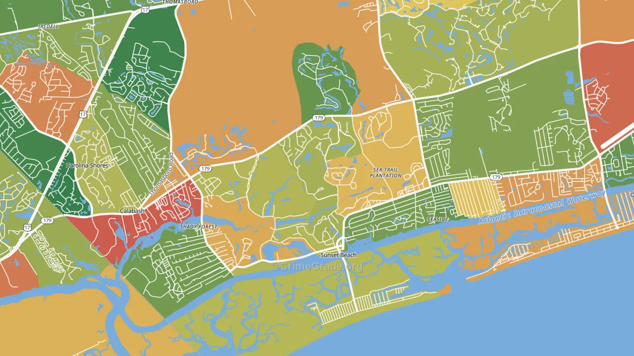 28468, NC Map of Drug-Related Crime Rates