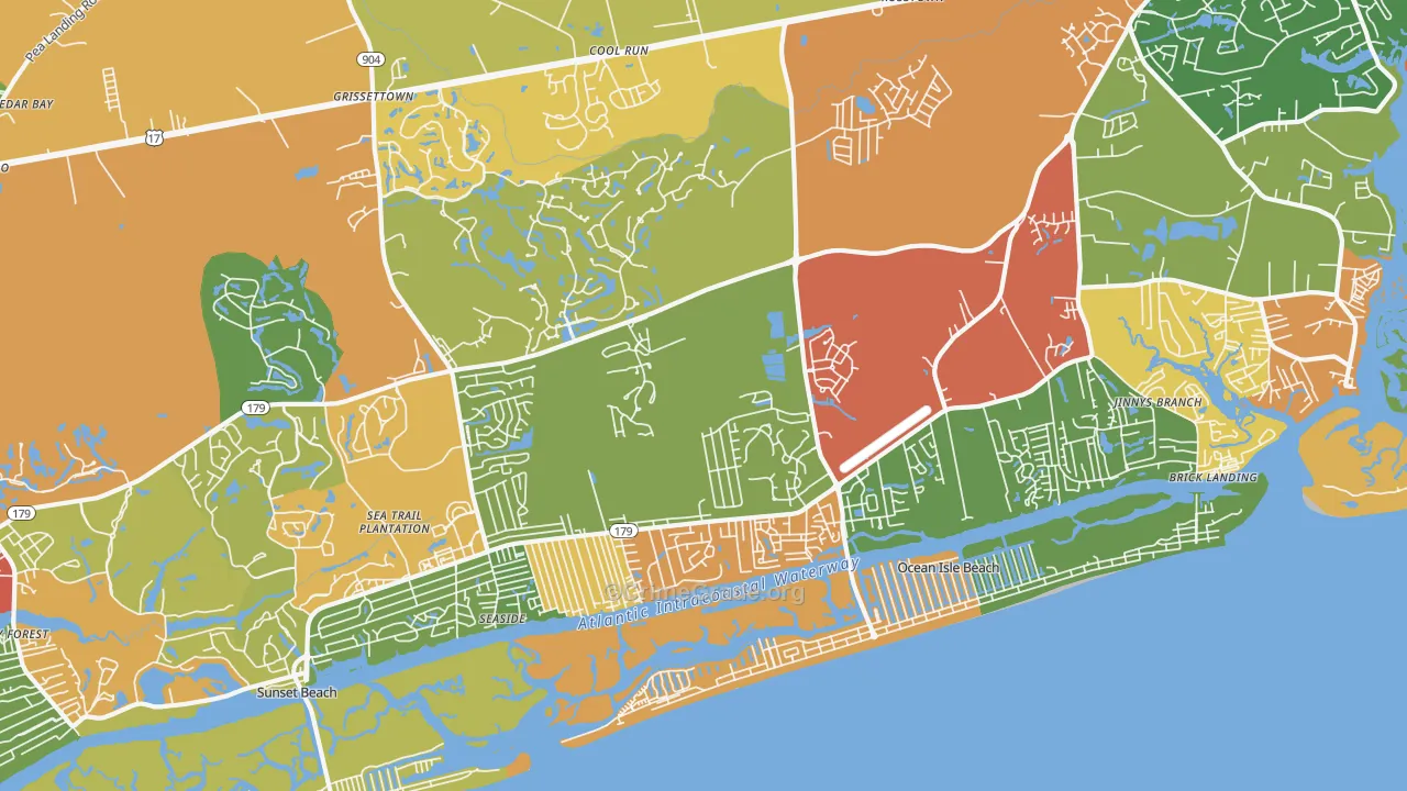 28469, NC Map of Drug-Related Crime Rates