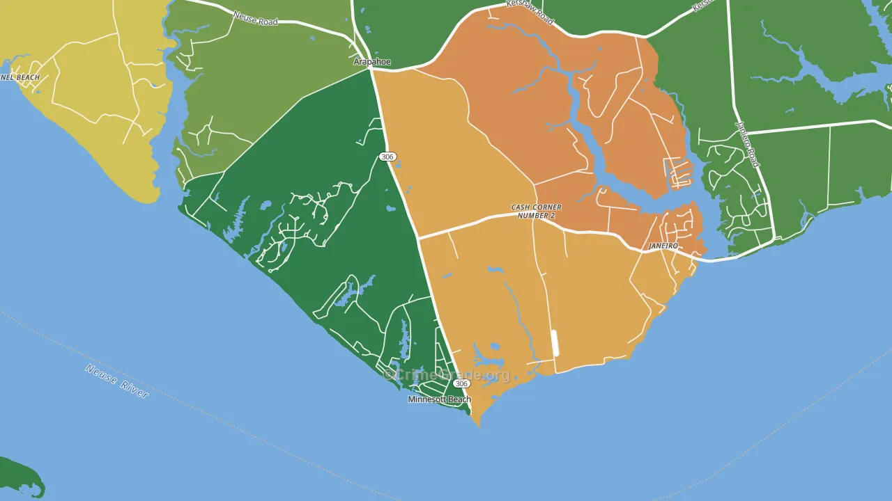 28510, NC Map of Drug-Related Crime Rates