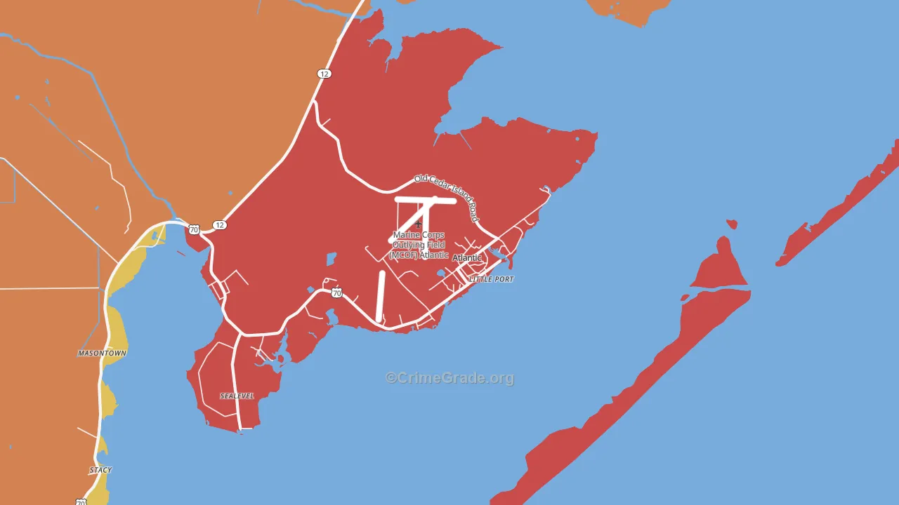 28511, NC Map of Drug-Related Crime Rates