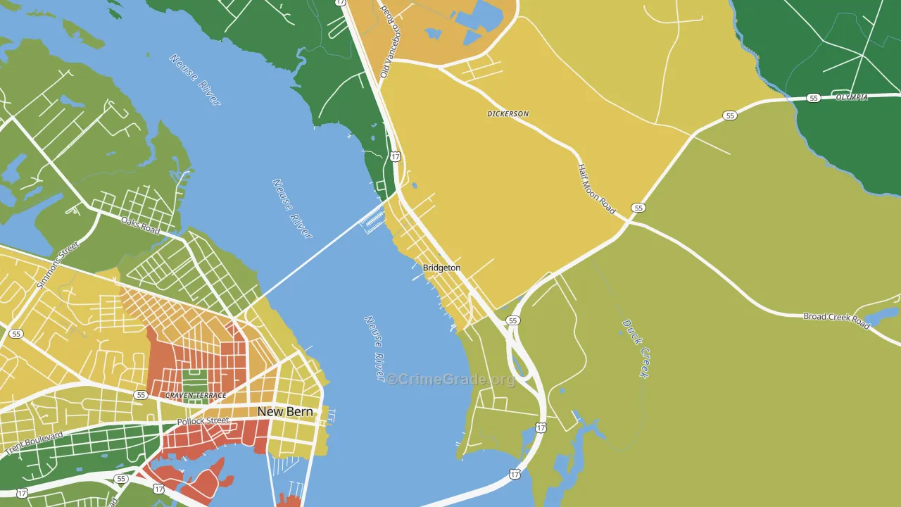 28519, NC Map of Drug-Related Crime Rates
