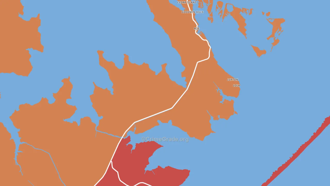 28520, NC Map of Drug-Related Crime Rates