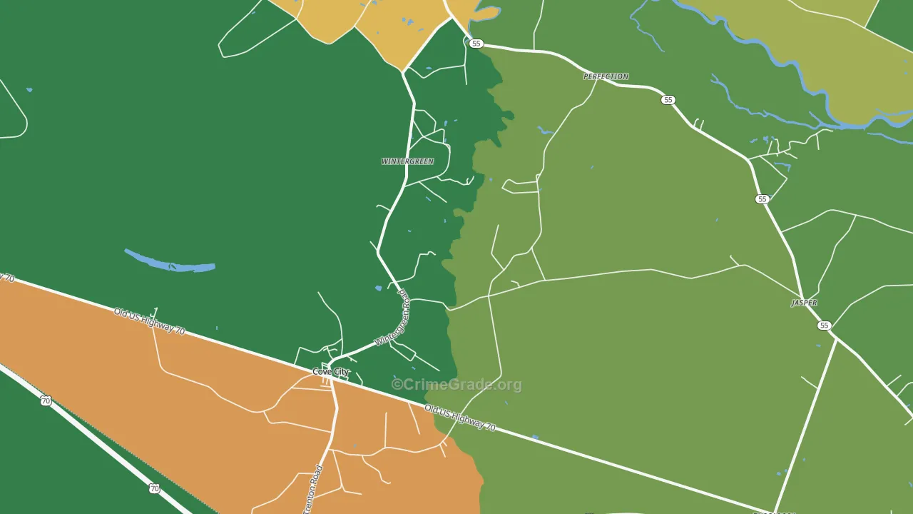 28523, NC Map of Drug-Related Crime Rates