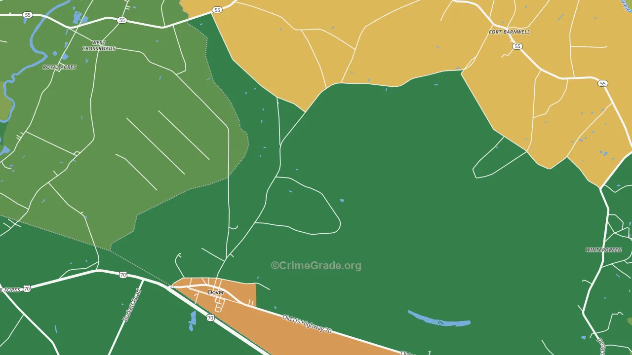 28526, NC Map of Drug-Related Crime Rates