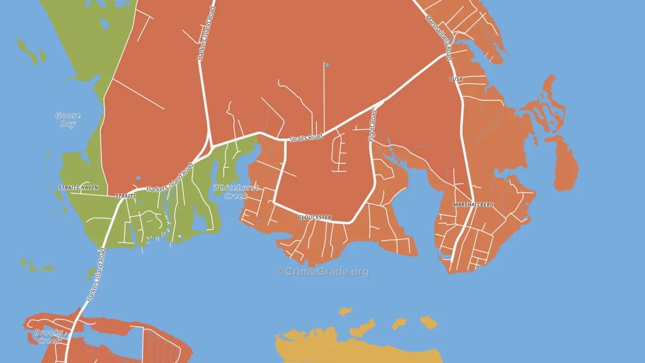 28528, NC Map of Drug-Related Crime Rates