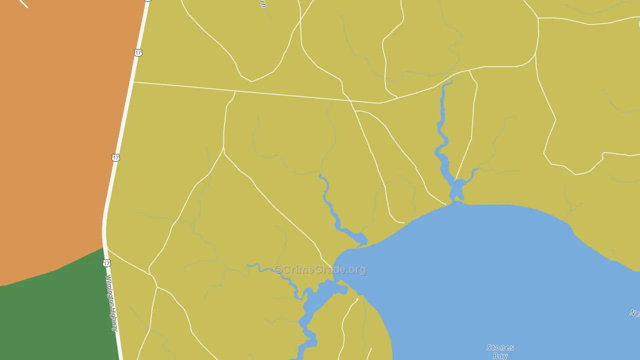 28542, NC Map of Drug-Related Crime Rates