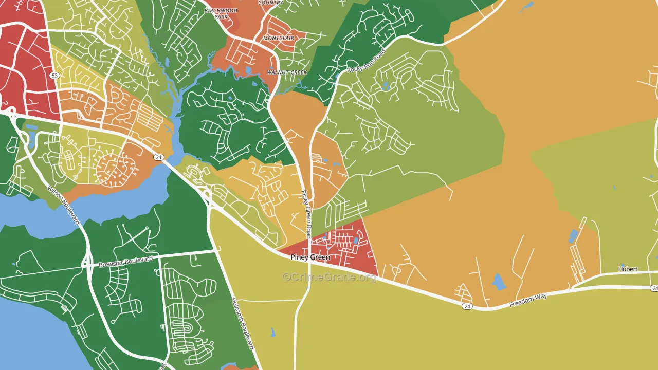28544, NC Map of Drug-Related Crime Rates