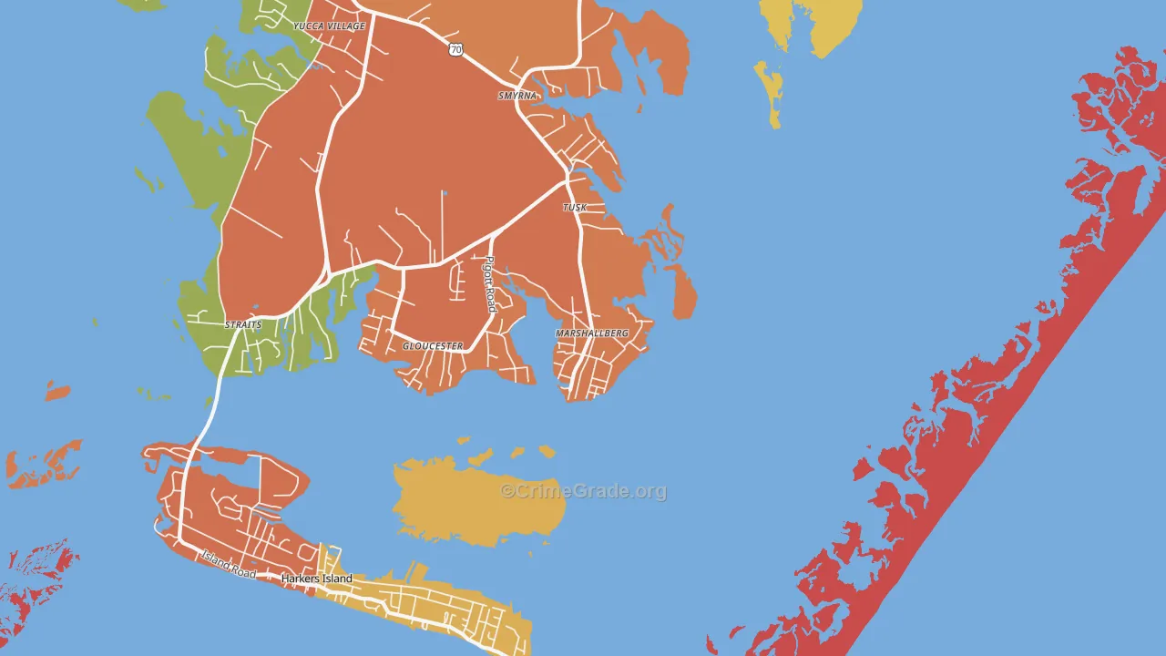 28553, NC Map of Drug-Related Crime Rates