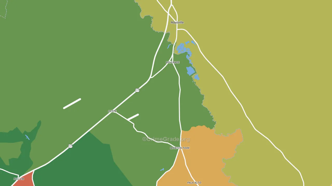 28555, NC Map of Drug-Related Crime Rates