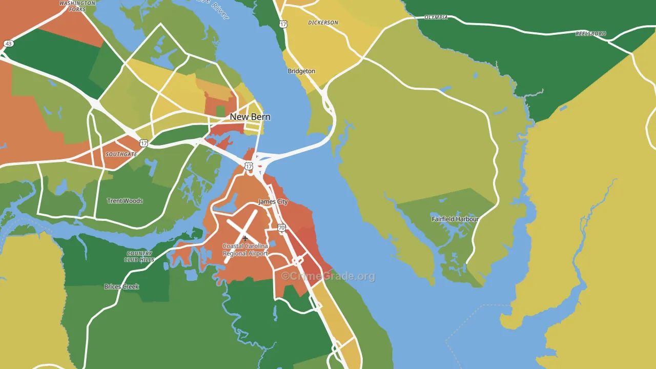 28560, NC Map of Drug-Related Crime Rates