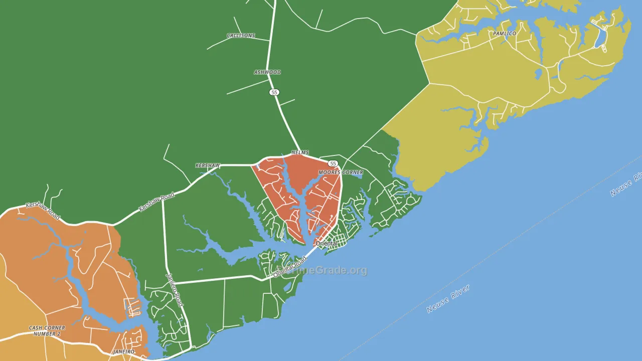 28571, NC Map of Drug-Related Crime Rates