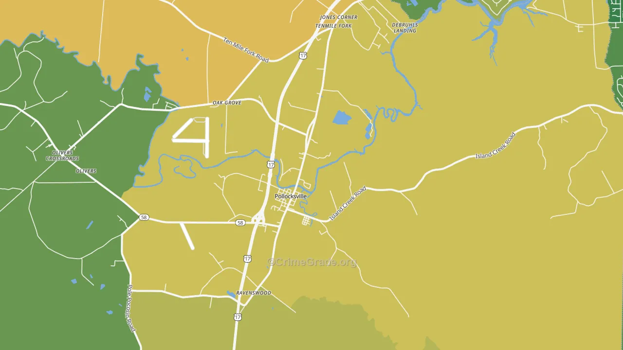28573, NC Map of Drug-Related Crime Rates
