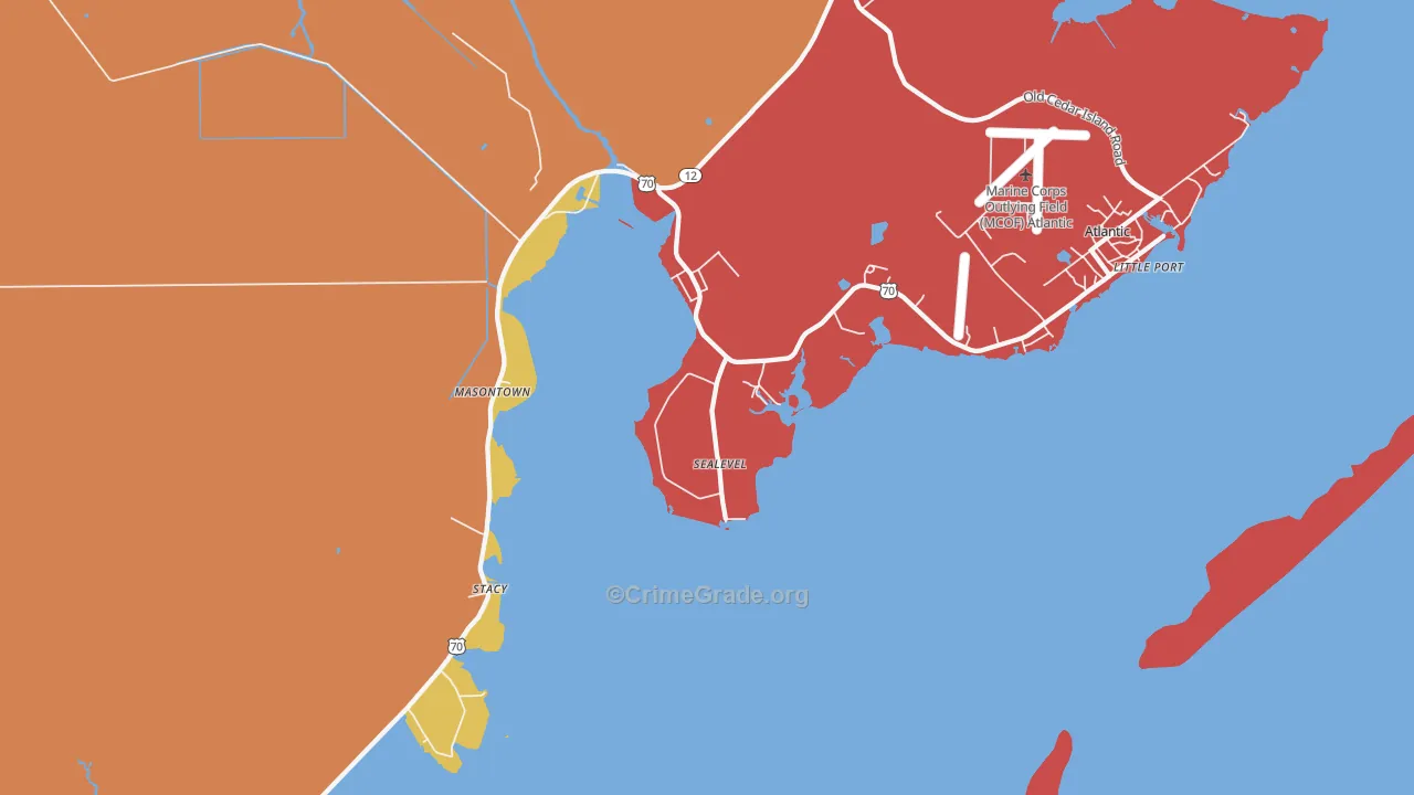 28577, NC Map of Drug-Related Crime Rates