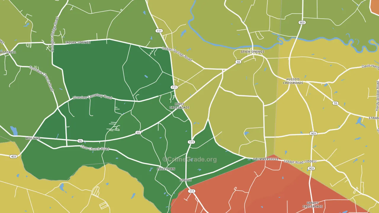 28578, NC Map of Drug-Related Crime Rates