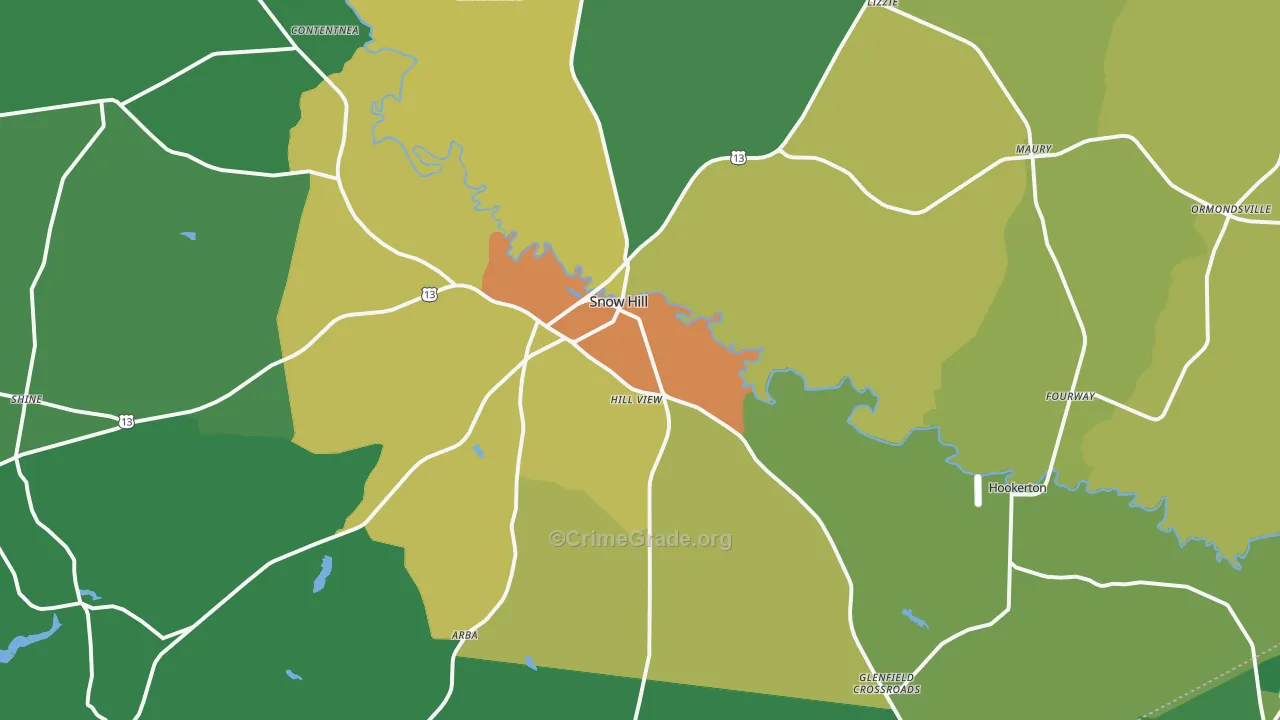 28580, NC Map of Drug-Related Crime Rates
