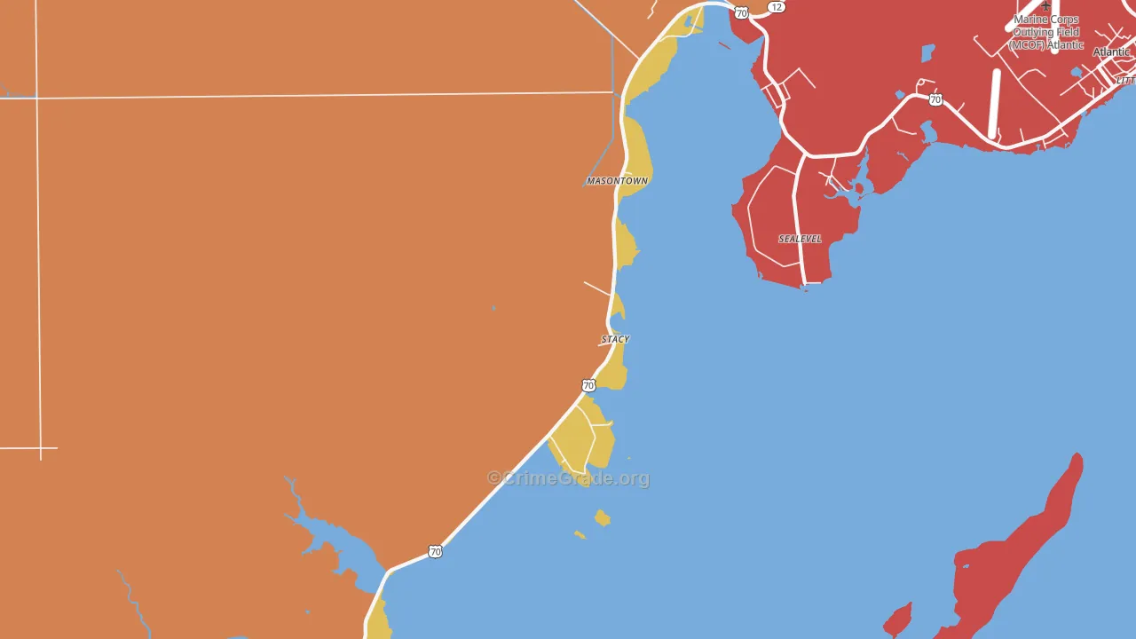 28581, NC Map of Drug-Related Crime Rates