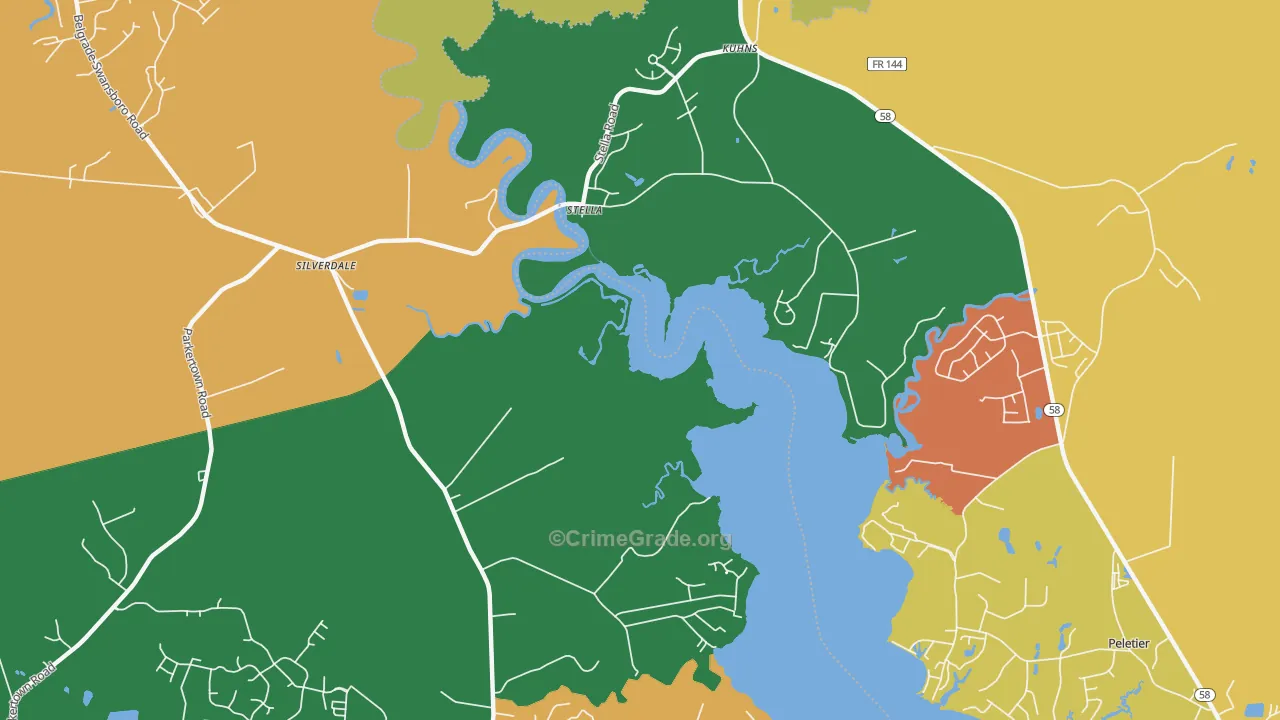 28582, NC Map of Drug-Related Crime Rates