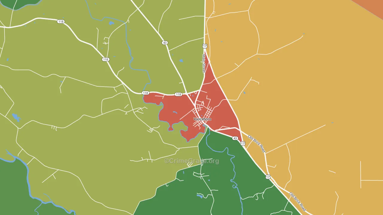 28586, NC Map of Drug-Related Crime Rates