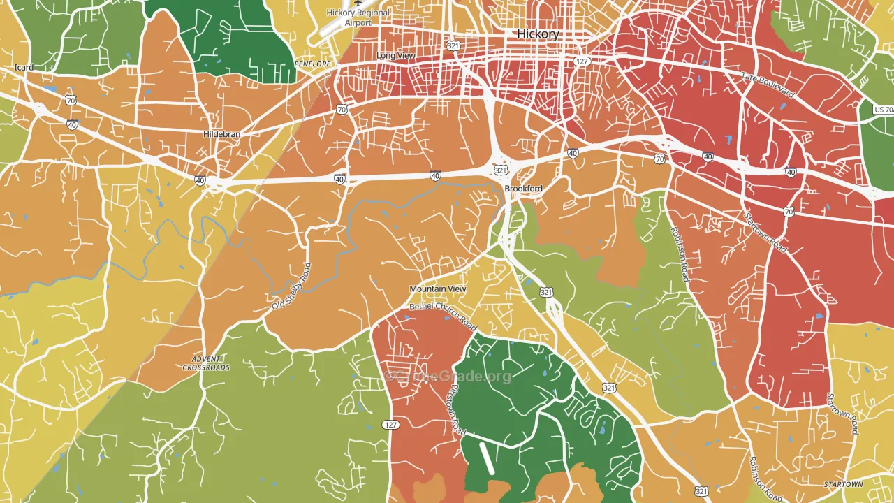28602, NC Map of Drug-Related Crime Rates
