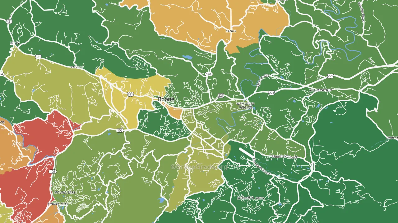 28607, NC Map of Drug-Related Crime Rates