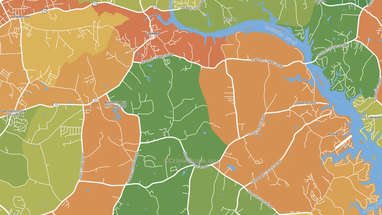 28609, NC Map of Drug-Related Crime Rates