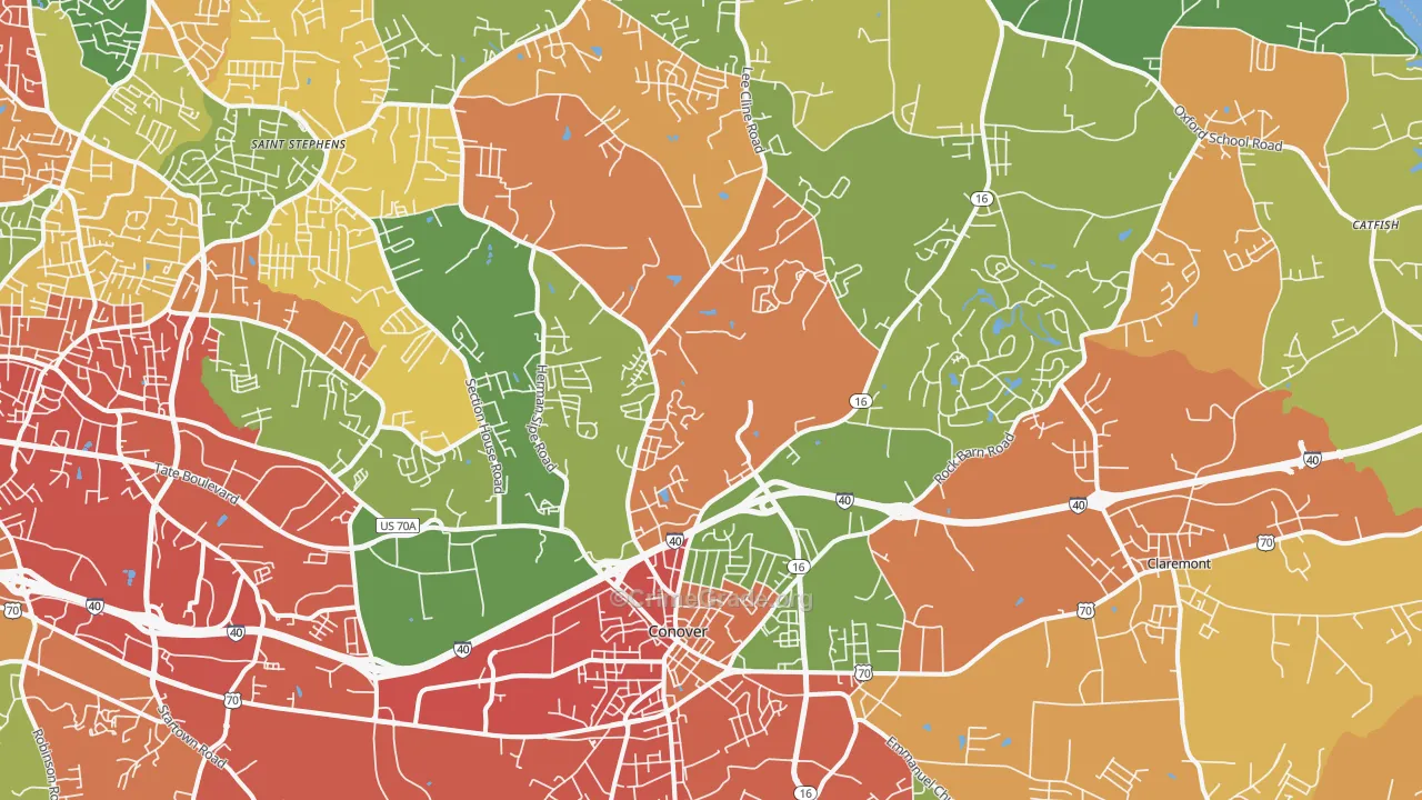 28613, NC Map of Drug-Related Crime Rates