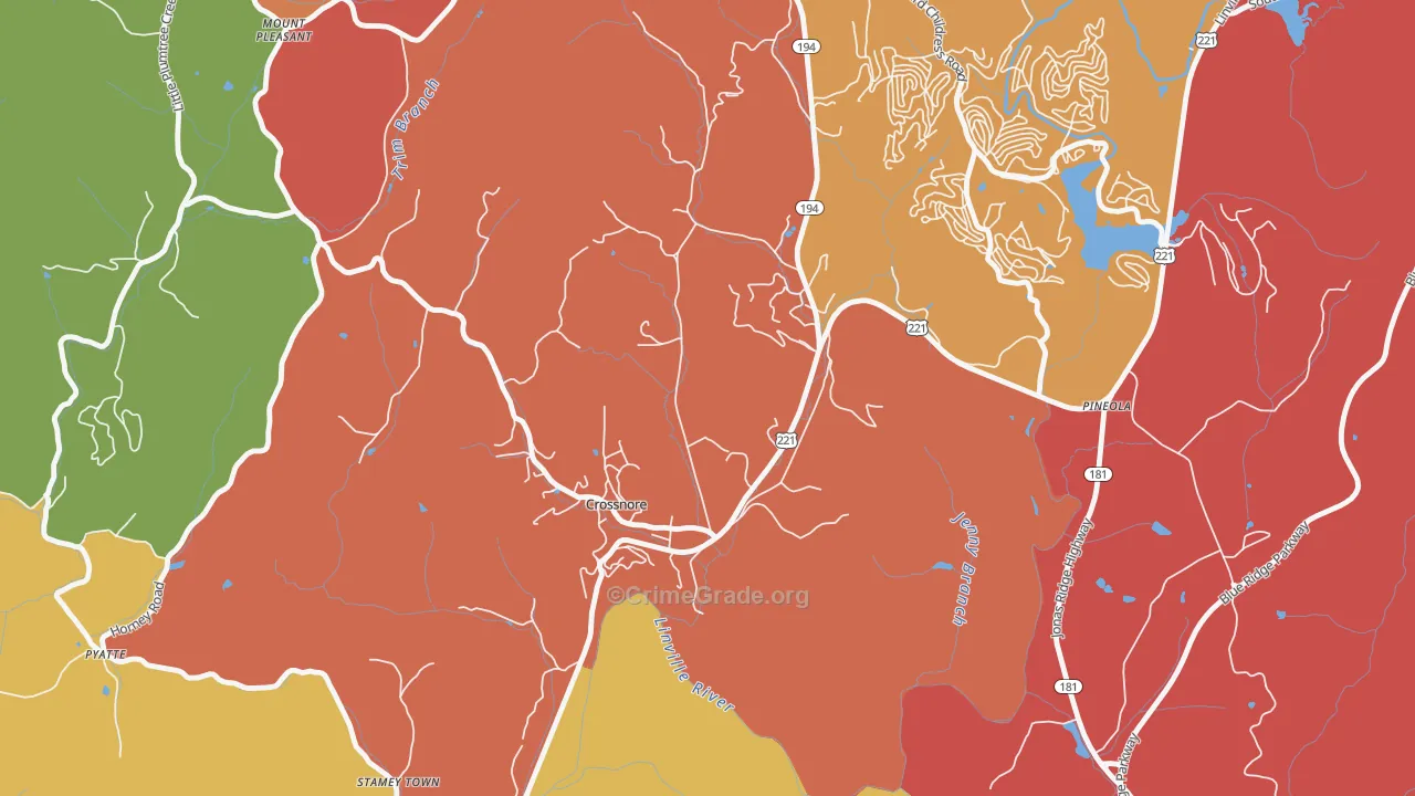 28616, NC Map of Drug-Related Crime Rates