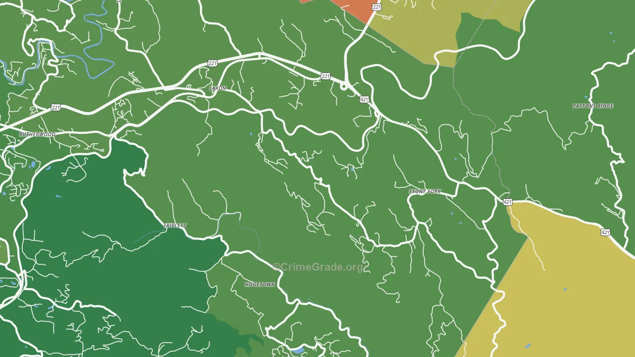 28618, NC Map of Drug-Related Crime Rates