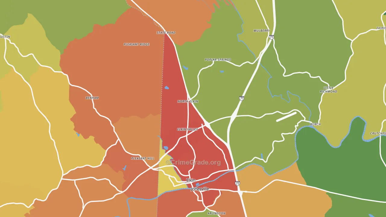 28621, NC Map of Drug-Related Crime Rates