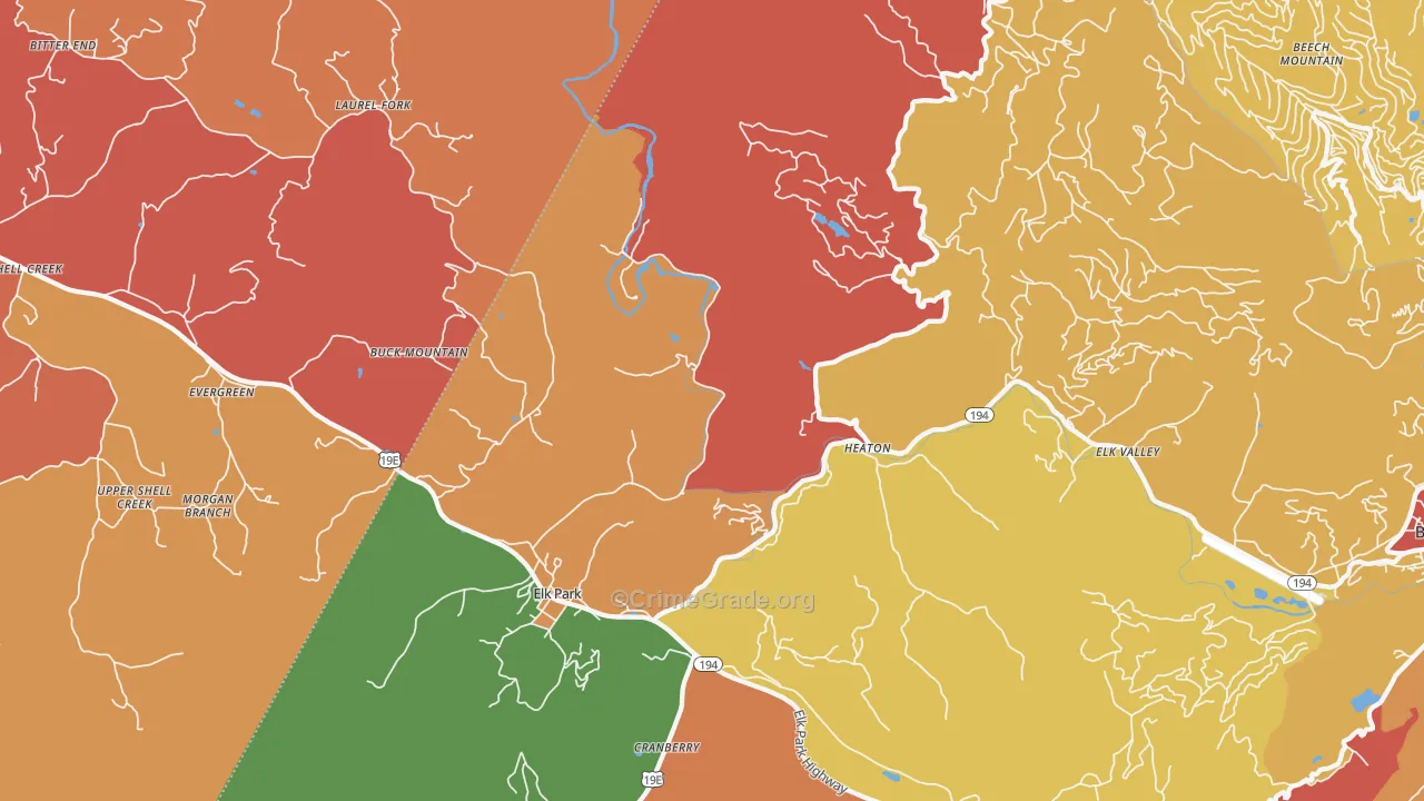 28622, NC Map of Drug-Related Crime Rates