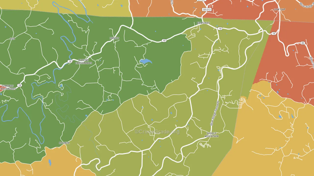 28623, NC Map of Drug-Related Crime Rates