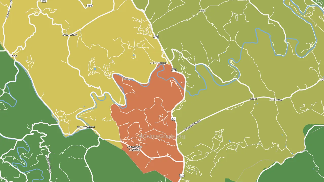 28626, NC Map of Drug-Related Crime Rates