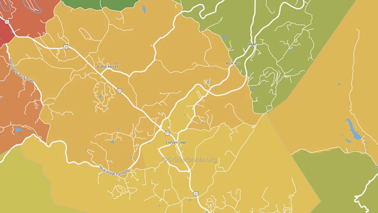 28627, NC Map of Drug-Related Crime Rates