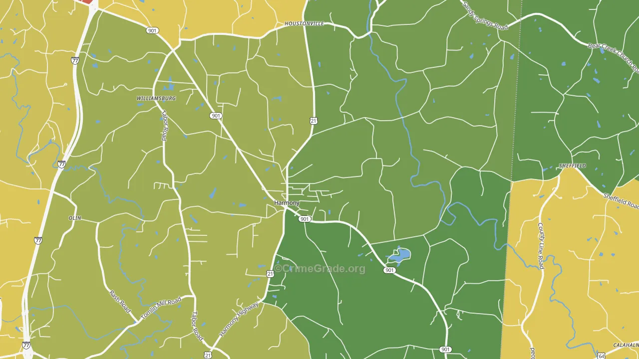 28634, NC Map of Drug-Related Crime Rates