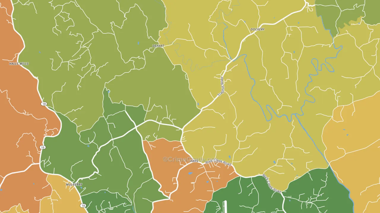 28635, NC Map of Drug-Related Crime Rates