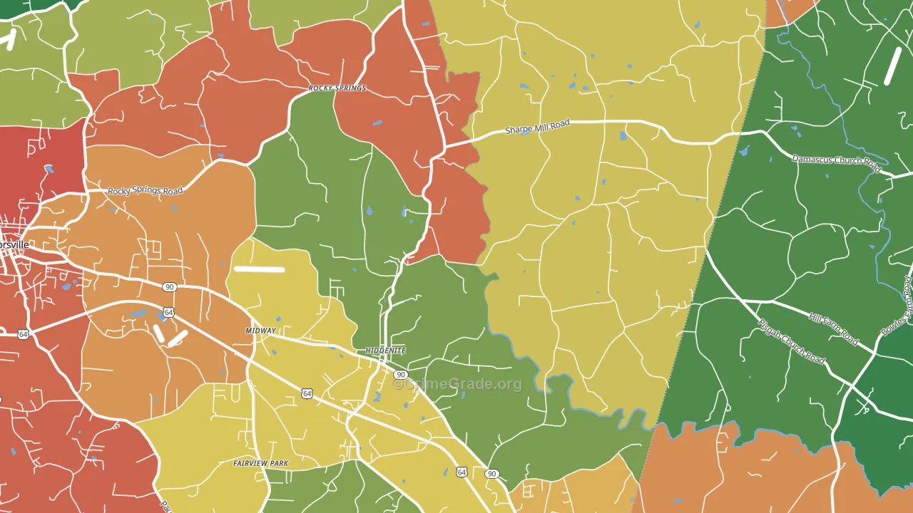 28636, NC Map of Drug-Related Crime Rates