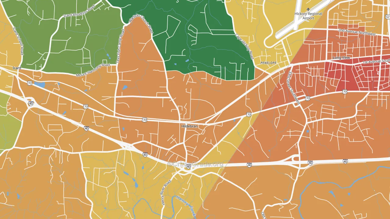 28637, NC Map of Drug-Related Crime Rates
