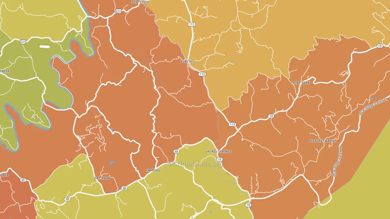 28644, NC Map of Drug-Related Crime Rates