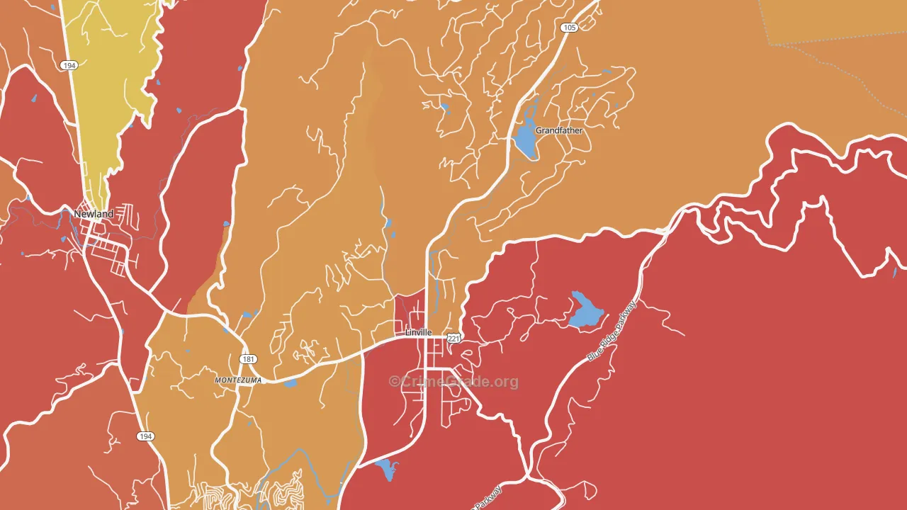 28646, NC Map of Drug-Related Crime Rates