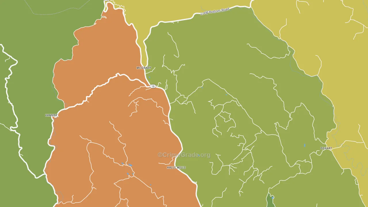 28649, NC Map of Drug-Related Crime Rates