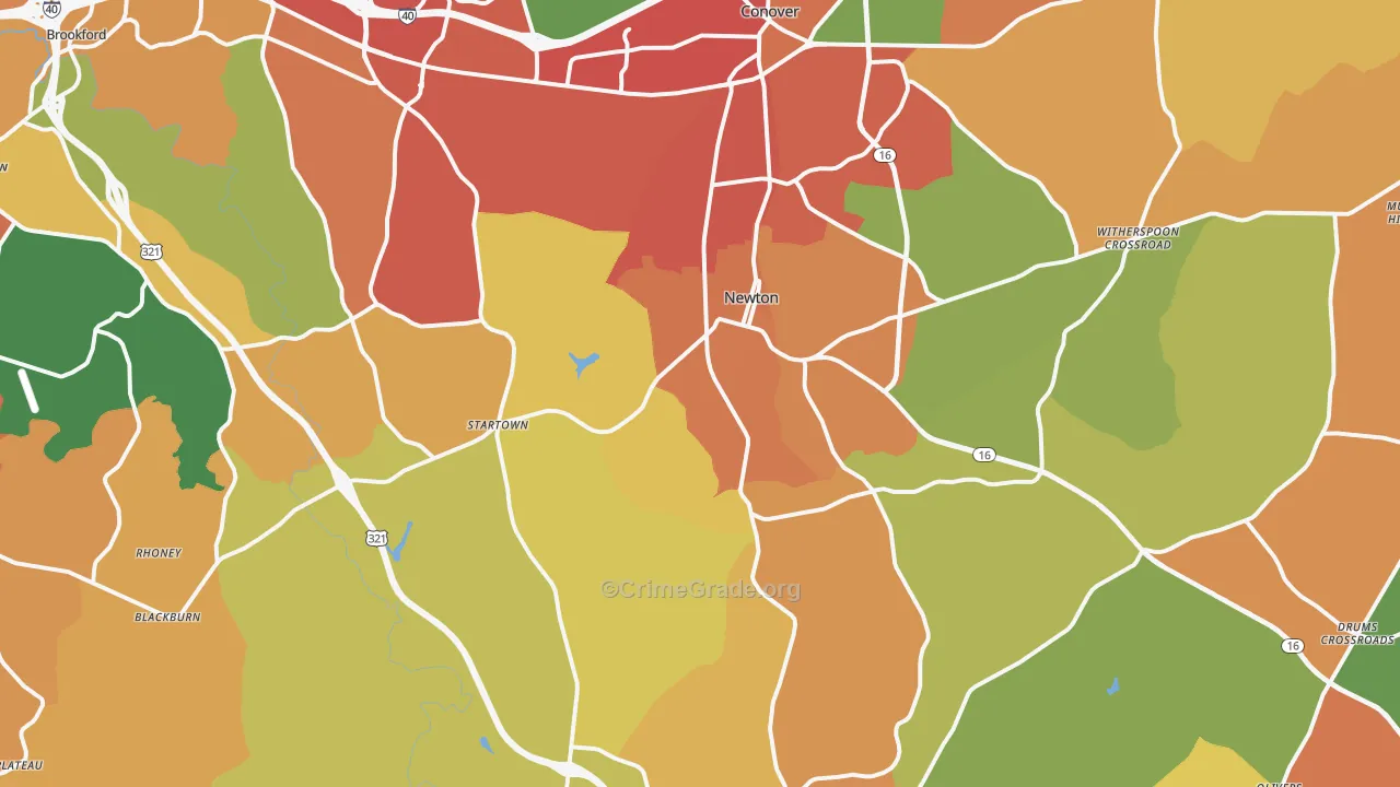 28658, NC Map of Drug-Related Crime Rates