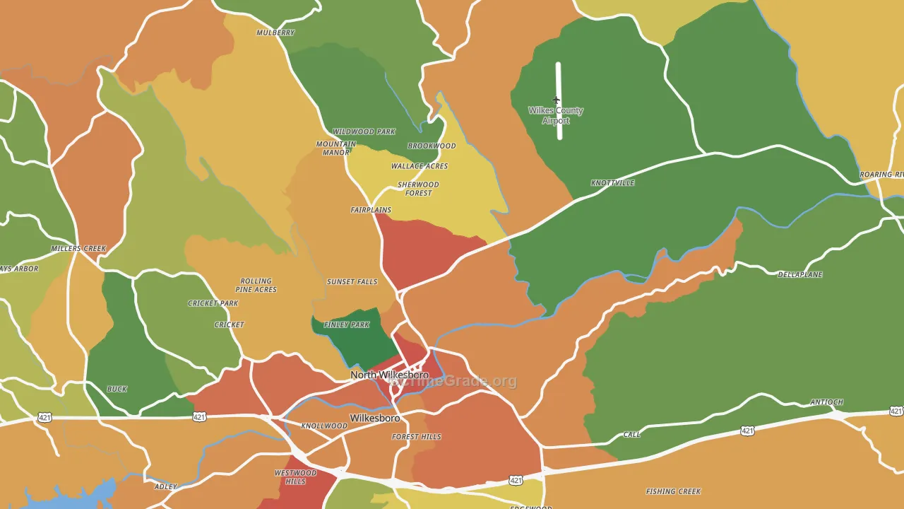 28659, NC Map of Drug-Related Crime Rates